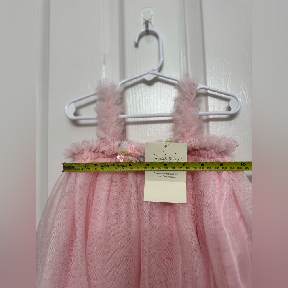 Rachel Riley London Pink Tulle Party Dress | Girls 4Y | Sequin Bow | NWT - Picture 6 of 8